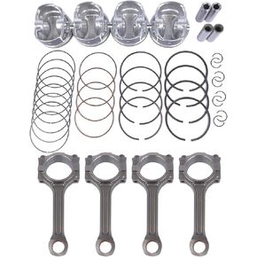 Pistons + Rings Connecting Rod Replacement for Buick Regal Chevy Equinox Impala Malibu HHR GMC Terrain 2006-2017