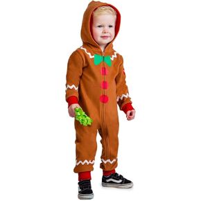 Tipsy Elves Baby/Toddler Gingerbread Brown Jumpsuit Romper Size 12 Month