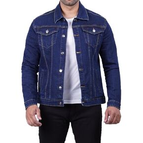Decrum Jean Jacket للرجال - سترات الدينيم الرجالية العصرية على طراز سائق الشاحنة