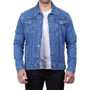Decrum Jean Jacket للرجال - سترات الدينيم الرجالية العصرية على طراز سائق الشاحنة in Kuwait