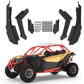ELITEWILL Maverick X3 Fender Flares with Factory Large Head Screws Extended Mud Guards Front and Rear Fit for 2017-2023 Can-Am Maverick X3 / X3 Max/Ds/Turbo R/RR Replace OEM #715002973
