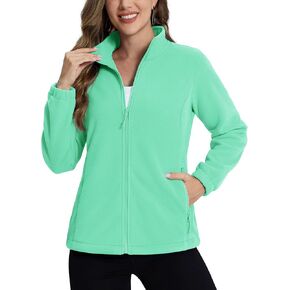 TACVASEN Women's Soft Fleece Jacket Lightweight Full Zip Sweatshirts Coat Casual Winter Warm Sweaters with Pockets