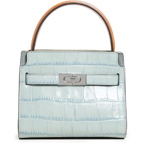 Tory Burch Women's Petite Lee Radziwill Croc Embossed Double Bag