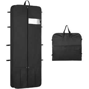 Kntiwiwo Wedding Dress Garment Bag 72" Dress Bags for Gowns Long with Accessories Pockets Bridal Garment Cover with Adjustable Handles for Wedding Dress, Prom Evening Gown