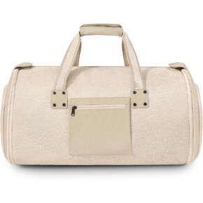 Garment Bags for Travel - Water Repellent Garment Bag with Shoe Compartment - 2 in 1 Convertible Suit Bag Travel with Shoe Bags - Large Light Gray in Saudi Arabia