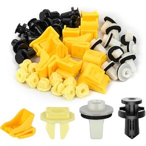 GOOACC 40Pcs Bumper Grommet and Rear Bumper Retainer Assortment Compatible for Nissan & Infiniti, Replace 63846-5V000 63846-5V000 01553-09241 85099-1MA0A