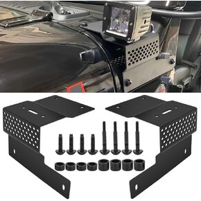 for JL Cowl Light Mounting Brackets Dual A-Pillar Light Mount Dtich Light Brackets for Auxiliary Lights LED Pods, LED Pod Light Mount Compatible with Jeep Wrangler JL & Gladiator JT 2018-2023