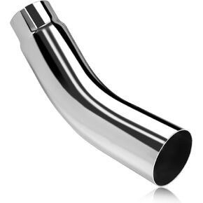 4 Inch (ID) Diesel Exhaust Elbow Tip, Turn Down Exhaust Pipe Elbow 4'' Inlet 5'' Outlet 23'' Long chrome Stainless Steel Side Exit Exhaust Tip