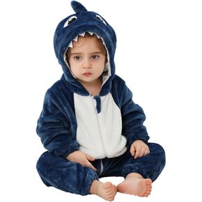 Baby Toddler Halloween Costume Infant Girl Boy Flannel Hooded Animal Cosplay Onesie Romper Outfit Jumpsuit