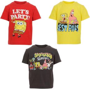 Spongebob Squarepants Squidward 3 Pack T-Shirts Toddler to Big Kid