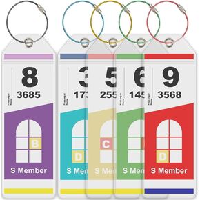 Meedo Cruise Luggage Tag Holders, 5 Pack Luggage Tags for Cruise Ships, Clear Cruise Luggage Tag Holder Zip Seal with Steel Loops Fit Carnival, Princess, Norwegian MSC Cruise Ships