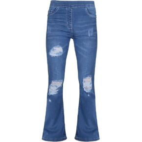 A2Z 4 Kids Girls Stretchy Denim Jeans Jeggings Comfort Bell Bottom Ripped Flared Fashion for Girls Age 5-13 Years