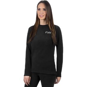 FXR Womens Pyro Thermal Long Sleeve Shirt Base Layer Moisture Wicking Warm Black - Large