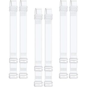 Clear Bra Strap Invisible Adjustable Shoulder Bra Strap Replacement, 3 Pairs Adjustable Shoulder Bra Straps