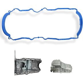 Oil Pan Gasket Compatible with Chevy GMC Vehicle Astro Blazer C1500 Express 1500/2500, G30, K1500, P30, Silverado 1500. G3500, Jimmy, Savana 1500/2500/3500 P3500 4.3L V6 Replaces# OS30680R, 10220906