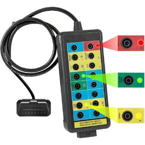 OBD2 Breakout Box with LED Light Indicator OBD2 16Pin Breakout Box OBD2 Protocol Detector Car Test Diagnostic Tool Automotive Breakout Box Auto OBDII Breakout Box for Use with Multimeter Oscilloscope