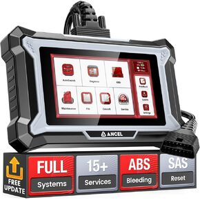 ANCEL DS200 Full Systems OBD2 Scanner, ABS SRS Diagnositc Tool with 15+ Reset Services, ABS Bleeding, SAS, Oil, AdBlue, Battery Reset, WiFi Lifetime Free Update, FCA Autoauth, Full Obd2