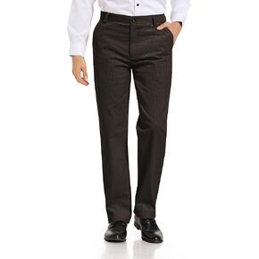 Alimens & Gentle Men's Corduroy Pant Straight Fit Flat-Front Casual Chino Pants
