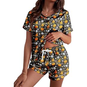 Ekouaer Silk Pajama for Women Short Sleeve Satin Pj Set Two Piece Soft Sleepwear Loungewear, S-XXL