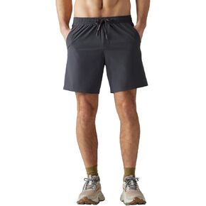 Rhone 7" Pursuit Short - Mens Unlined Workout Short, Lightweight, All-Way Stretch Gym Short with Secure Zipper Pocket (Asphalt, Medium)