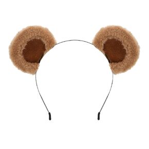 SIOTMERA Headband Bear Ears Brown, Cute Care Movable Headband Adult with Toddler Bear Costume, Soft Makeup Headband for Washing Face Women