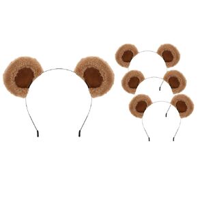 SIOTMERA Bear Ears Headband Black, Cute Care Movable Hairband Adult with Toddler Animals Costume, Soft Makeup Head Wear for Washing Face Women