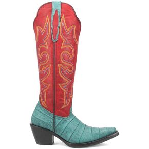 Dingo Womens Matilda Snip Toe Casual Boots Over the Knee Mid Heel 2-3" - Brown