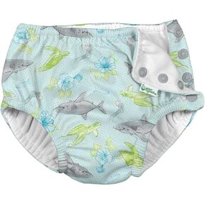 i Play Boys Reusable Absorbent Baby Swim Diapers Aqua Wavy Nautical 24 Months