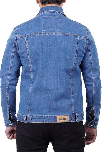 Decrum Jean Jacket للرجال - سترات الدينيم الرجالية العصرية على طراز سائق الشاحنة in Kuwait