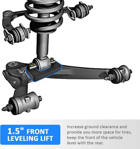 WSays 1" Front Leveling Lift Spacer Kit Compatible with Chevy Silverado/Tahoe/Suburban/Avalanche Fit GMC Sierra/Yukon/Yukon XL 2007-2024 in Saudi Arabia