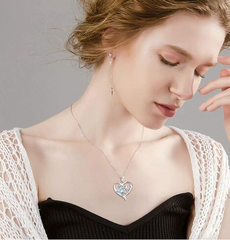 Mother Daughter Necklace Sterling Silver Sea Turtles/Bunny Rabbits/Axolotl/Otter/Llama Cute Animal Mother Son Necklace Turtle Motherhood Jewelry Mother's Day Gifts for Mother Wife Daughter Women in Kuwait