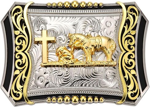 Religion Celtic Cross Soaring Eagle Golden Belt Buckle for Men│Christmas Halloween Birthday Belt Buckle Gifts in Saudi Arabia