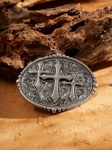 HAQUIL Vintage Cross Belt Buckle Gift Jewelry Punk Western Antique Belt Buckle in Saudi Arabia