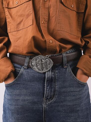 HAQUIL Vintage Cross Belt Buckle Gift Jewelry Punk Western Antique Belt Buckle in Saudi Arabia