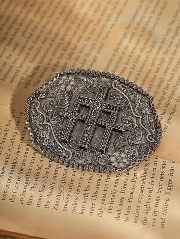 HAQUIL Vintage Cross Belt Buckle Gift Jewelry Punk Western Antique Belt Buckle in Saudi Arabia