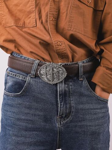 HAQUIL Vintage Cross Belt Buckle Gift Jewelry Punk Western Antique Belt Buckle in Saudi Arabia