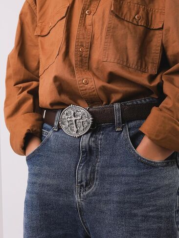 HAQUIL Vintage Cross Belt Buckle Gift Jewelry Punk Western Antique Belt Buckle in Saudi Arabia