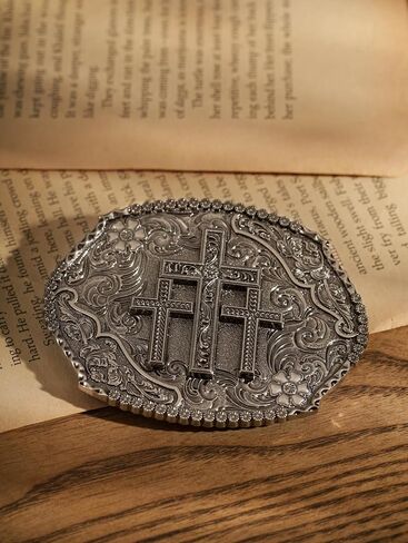 HAQUIL Vintage Cross Belt Buckle Gift Jewelry Punk Western Antique Belt Buckle in Saudi Arabia