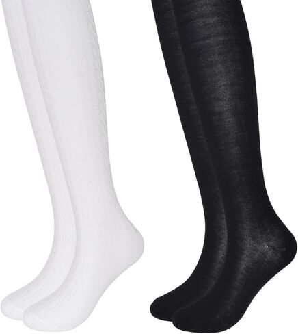 GAP Girls Cable Knit Tights, 2-pack Kids Tights, Soft & Stretchy, Comfortable Material in Saudi Arabia