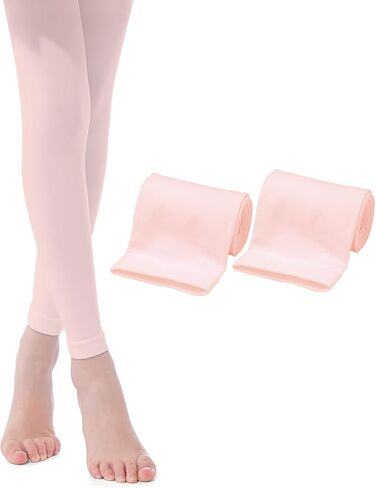 2 Pairs Ballet Tights for Girls Footless Tights Ultra Soft Dance Tights for Toddler Kids 2-13 Years in Saudi Arabia