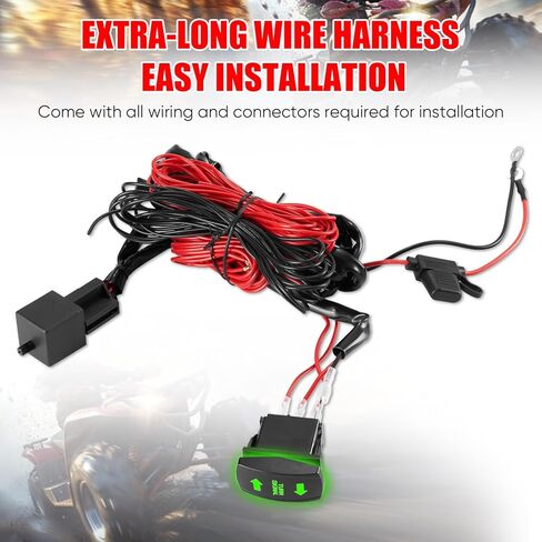 مجموعة إشارة الانعطاف ATV UTV السلكية مسبقًا، مجموعة قانونية عالمية للشارع مع مفتاح هزاز وصمام مرحل، متوافقة مع Polaris RZR Ranger Turbo Can-Am SxS، (مفتاح رأسي وأفقي) in Kuwait