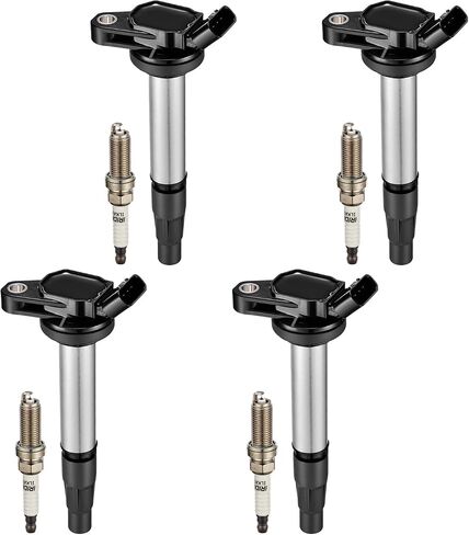 حزمة ملف الإشعال BDFHYK UF596 وشمعات إشعال إيريديوم 93501 متوافقة مع Toyota CT200h Corolla Matrix Prius Prius Plug-In Prius V Lexus CT200h Scion xD 1.8L L4، مجموعات من 4 in Saudi Arabia