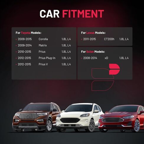 حزمة ملف الإشعال BDFHYK UF596 وشمعات إشعال إيريديوم 93501 متوافقة مع Toyota CT200h Corolla Matrix Prius Prius Plug-In Prius V Lexus CT200h Scion xD 1.8L L4، مجموعات من 4 in Saudi Arabia
