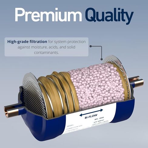 Buck Single Flow Refrigerant Liquid Line Filter Drier 3/8" ODF Sweat BDML-083S - Compatible with CFC, HCFC, HFC - Straight Cool Air Conditioners (1-5 Tons) in Kuwait