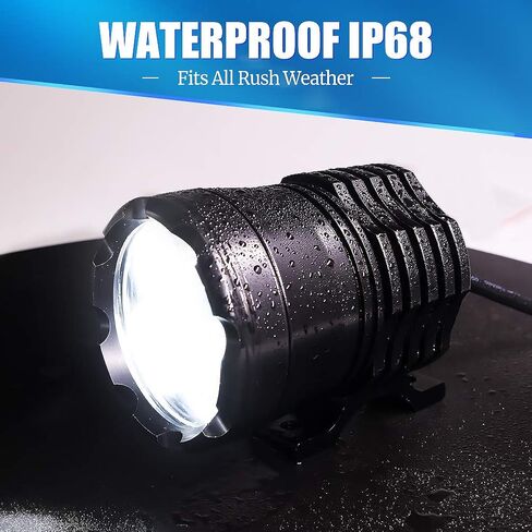 Ourbest Motorcycle Led Driving Lights, 2x High/Low/Strobe Bicycle Dirt Bike Spotlights With Switch 12V 24V 40W in Saudi Arabia