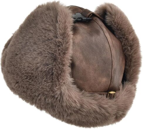SOMALER Trapper Hat Men Women Winter Ushanka Hats Warm Faux Fur Aviator Trooper Hat in Kuwait