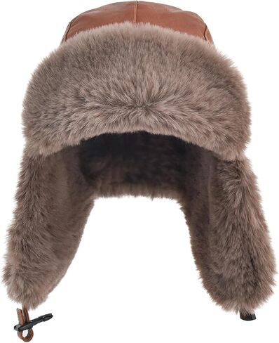 SOMALER Trapper Hat Men Women Winter Ushanka Hats Warm Faux Fur Aviator Trooper Hat in Kuwait