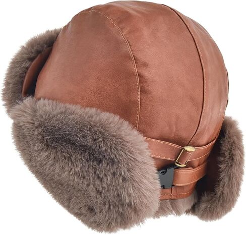 SOMALER Trapper Hat Men Women Winter Ushanka Hats Warm Faux Fur Aviator Trooper Hat in Kuwait