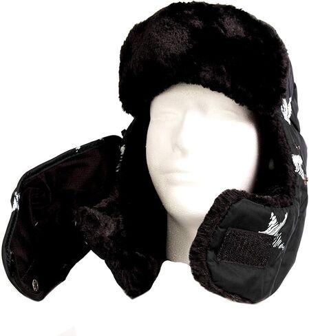 قبعة Sakkas Alex للجنسين من Ushanka مصنوعة من الفرو الصناعي المقاوم للرياح وقناع قابل للإزالة in Kuwait