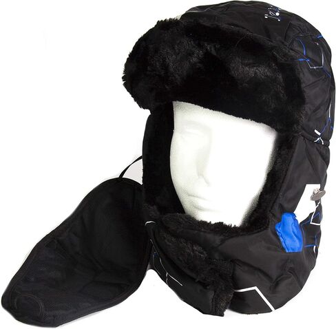 قبعة Sakkas Alex للجنسين من Ushanka مصنوعة من الفرو الصناعي المقاوم للرياح وقناع قابل للإزالة in Kuwait
